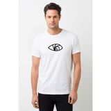 Qivi A Series Of Unfortunate Events Eye Baskılı Beyaz Erkek Örme T-shirt