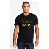 Qivi A Series Of Unfortunate Events Look Away Yazi Baskılı Siyah Erkek Örme T-shirt
