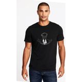 Qivi A Series Of Unfortunate Events Olaf's Fortune Circle Baskılı Siyah Erkek Örme Tişört T-Shirt Tişört