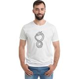 Qivi Altered Carbon Ejderha Black Baskılı Beyaz Erkek Örme T-shirt