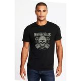 Qivi American Costum Vintage California Baskılı Siyah Erkek Örme T-shirt