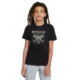 Qivi American Moto Costume Repair Baskılı Unisex Çocuk Siyah T-shirt