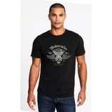 Qivi American Motor Wild Rides Baskılı Siyah Erkek Örme T-shirt