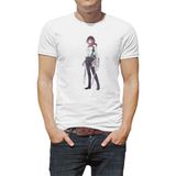 Qivi Anime Attack On Titan Baskılı Baskılı Beyaz Erkek Örme T-shirt