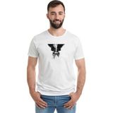 Qivi Anime Black Tokyo Ghoul Baskılı Beyaz Erkek Örme Tshirt