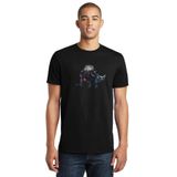 Qivi Anime Naruto Sekai Ninja Sen Jiraiya Baskılı Siyah Erkek Örme T-shirt