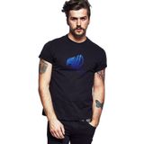 Qivi Anime Thumb Fairytail Logo Baskılı Siyah Erkek Örme T-shirt