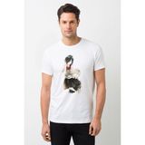 Qivi Anime Tokyo Ghoul Anteiku Touka Rabbit Baskılı Beyaz Erkek Örme Tshirt