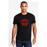 Qivi AOA Good Luck Baskılı Siyah Erkek Örme T-shirt