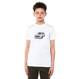 Qivi Araba Baskılı Beyaz Erkek Çocuk T-shirt