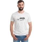 Qivi Araba Tofaşk Baskılı Beyaz Erkek T-shirt