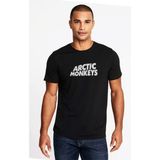 Qivi Arctic Monkeys Baskılı Siyah Erkek Örme T-shirt
