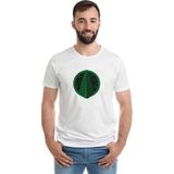 Qivi Arrow Logo Classic Baskılı Beyaz Erkek T-shirt
