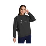 QIVI Atatürk Fikirler Ölmez Baskılı Füme Antrasit Kadın Sweatshirt P23723S853
