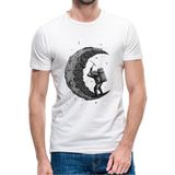 Qivi Aystronot Baskılı Beyaz Erkek Örme T-shirt