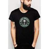 Qivi Baby Groot Coffee Baskılı Siyah Erkek Örme T-shirt
