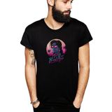 Qivi Bad ASS Baskılı Siyah Erkek Örme T-shirt