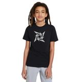 Qivi Basketbol Baskılı Unisex Çocuk Siyah T-shirt