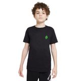 Qivi Blosh Baskılı Siyah Unisex Çocuk T-shirt