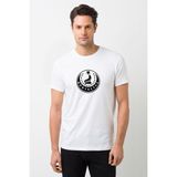 Qivi Börtecine Logo Baskılı Beyaz Erkek T-shirt