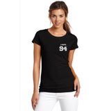Qivi Bts J Hope 94 Baskılı Siyah Kadın Örme T-shirt