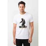 Qivi Call Of Duty Advanced Warfare Baskılı Beyaz Erkek Örme Tshirt