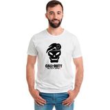 Qivi Call Of Duty4 Baskılı Beyaz Erkek Örme Tshirt - XL