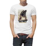 Qivi Call Of Duty5 Baskılı Beyaz Erkek Örme Tshirt - XS