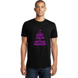 Qivi Can't Keep Calm Baskılı Siyah Erkek Örme T-shirt