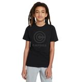 Qivi Capsule Corp Baskılı Unisex Çocuk Siyah T-shirt