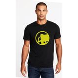 Qivi Carmen Sandiego Logo Blue Side Baskılı Siyah Erkek Örme T-shirt