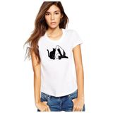 Qivi Chilling Adventures Of Sabrina Catt Illustration Beyaz Kadın T-shirt