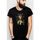QIVI Creeper Baskılı Siyah Erkek Örme Tshirt