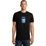 Qivi CSS Baskılı Siyah Erkek Örme T-shirt