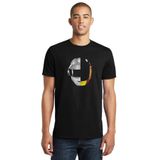 Qivi Daft Punk Ram Baskılı Siyah Erkek Örme T-shirt