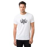 Qivi Dark Funeral Logo Baskılı Beyaz Erkek T-shirt