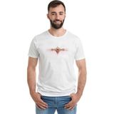 Qivi Diablo Baskılı Beyaz Erkek Örme T-shirt