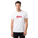 Qivi Dio Baskılı Beyaz Erkek T-shirt