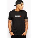 Qivi Dirt 4 Baskılı Siyah Erkek Örme T-shirt