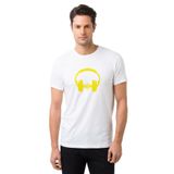 Qivi Dj Headphone Baskılı Beyaz Erkek T-shirt