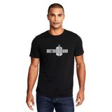 Qivi Doctor Who Logo Baskılı Siyah Erkek Örme T-shirt