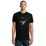 Qivi Dragons Birds Feat Baskılı Siyah Erkek Örme T-shirt