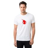 Qivi Earth Federation Logo Baskılı Beyaz Erkek T-shirt