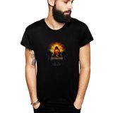 Qivi Fall Out Boy Baskılı Unisex Çocuk Siyah T-shirt