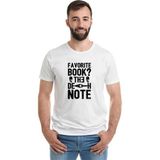 Qivi Favorı Book Death Baskılı Beyaz Erkek T-shirt