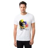 Qivi Formula F1 Ayrton Senna F1 Car Baskılı Beyaz Erkek Örme T-shirt