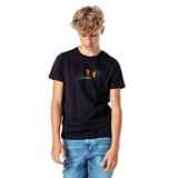 Qivi Fringe Baskılı Unisex Çocuk Siyah Sweatshirt