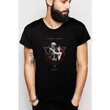 Qivi G Eazy And Halsey Him And Baskılı Siyah Erkek Örme T-shirt