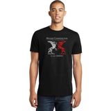 Qivi G O T House Connington Baskılı Siyah Erkek Örme T-shirt