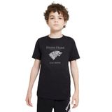Qivi G O T House Stark Baskılı Unisex Çocuk Siyah Sweatshirt